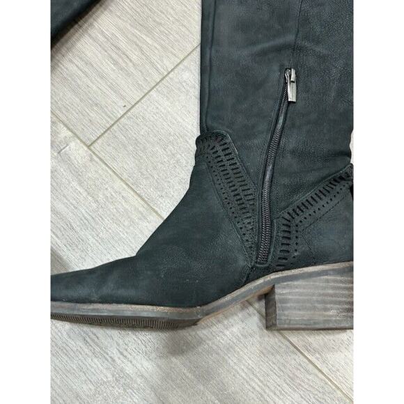Vince Camuto Womens Karinda Over the Knee Boots Zip Up Leather Black Size 6.5M - Picture 7 of 14